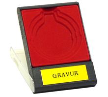 Etui Rot: MEDAILLEN/MÜNZ-ETUI Farbe ROT Größe 9x11cm mit Klarsichtdeckel